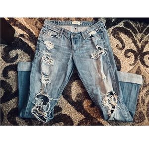 Abercrombie Flare Ripped Jeans